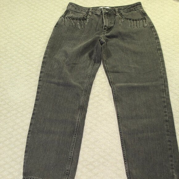 Harper Heritage Women's 26 Dangle Bling Black Jeans - Picture 1 of 8